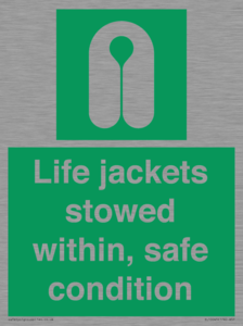 Life jackets stowed within